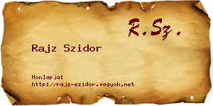 Rajz Szidor névjegykártya